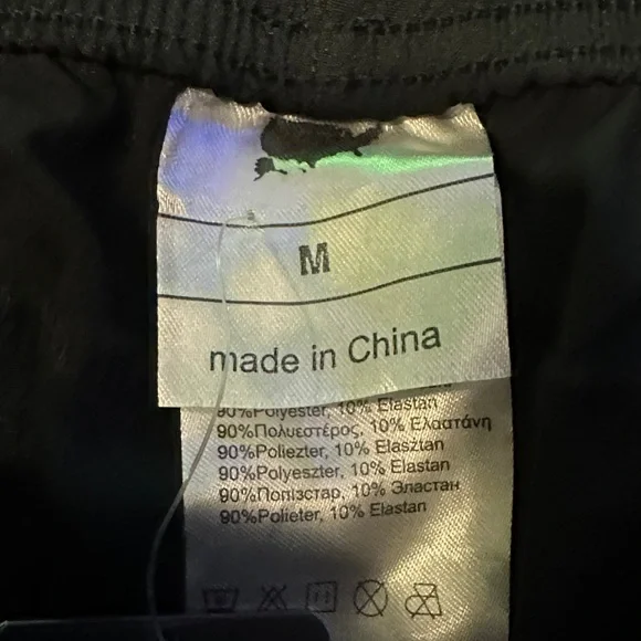 NWT Hugut Mens Cargo Shorts Utility Zipper Pocket Athletic Casual Black Size M - Picture 5 of 7